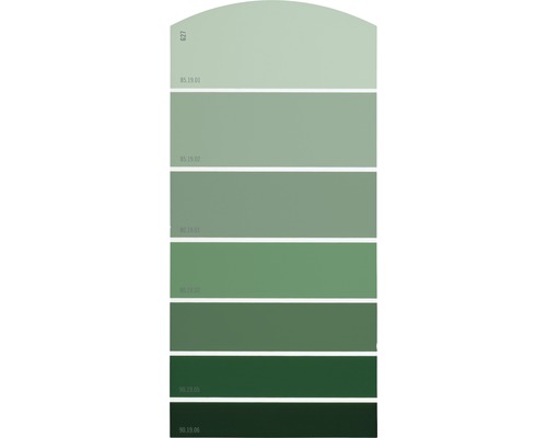 Farbmusterkarte Farbtonkarte G27 Farbwelt grün 21x10 cm