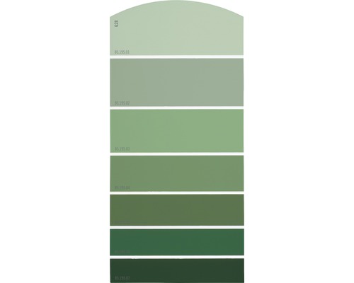 Farbmusterkarte Farbtonkarte G28 Farbwelt grün 21x10 cm