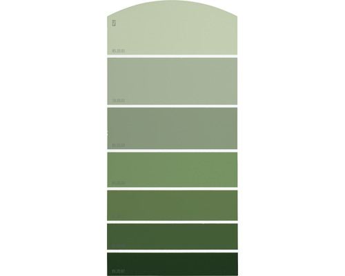 Farbmusterkarte Farbtonkarte G29 Farbwelt grün 21x10 cm