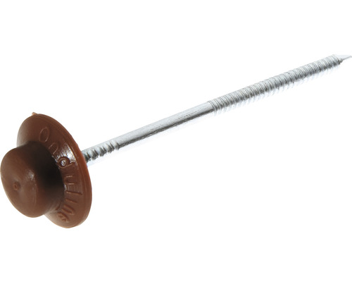 Onduline® Nägel für Bitumenplatten braun 65 mm x 2,8 mm Pack = 100 St Einzelfoto einer braunen Dachpappennagel