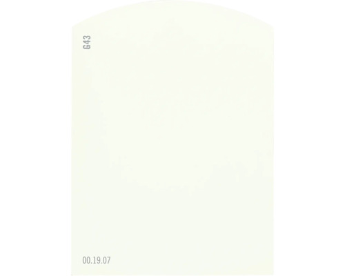 Farbmusterkarte Farbtonkarte G43 Off-White Farbwelt grün 9,5x7 cm