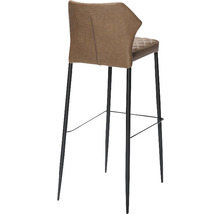 Barhocker mit Rückenlehne und Metallbeinen