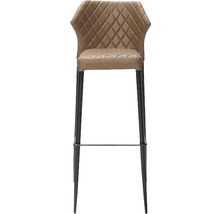 Barhocker mit Rautenmuster und Metallgestell