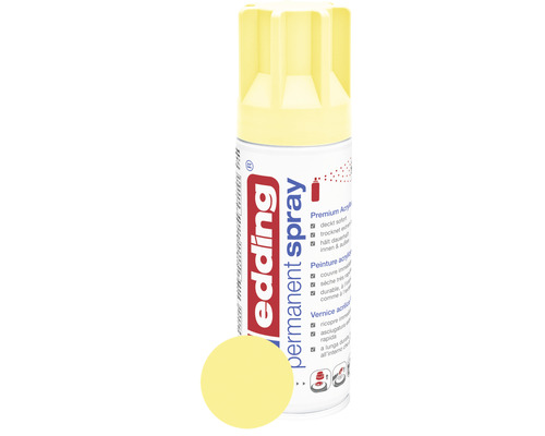 edding® Permanent Spray Sprühlack pastellgelb matt 200 ml