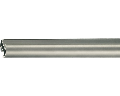 Gardinenstange mit Innenlauf II Rivoli edelstahl-optik 200 cm Ø 20 mm Gardinenstange aus Metall