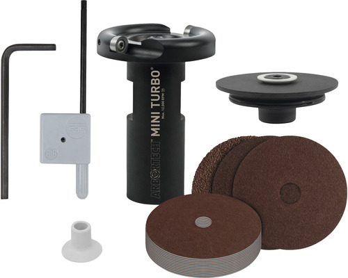 Arbortech Mini Turbo Set mit Werkzeugen und Schleifscheiben