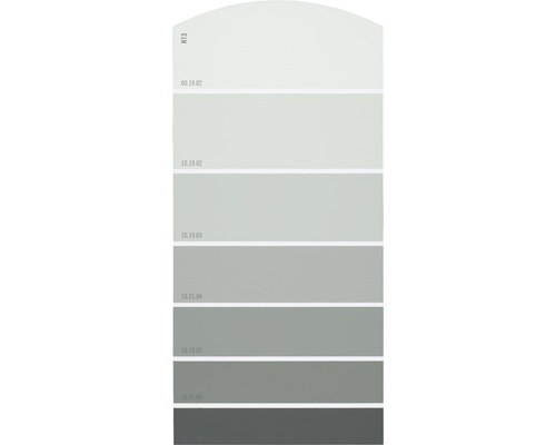 Farbmusterkarte Farbtonkarte H13 Farbwelt grau 21x10 cm