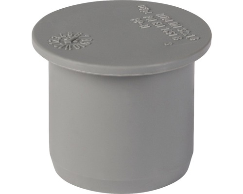 HT-M Muffenstopfen DN 32 mm Grauer Stopfen aus Kunststoff