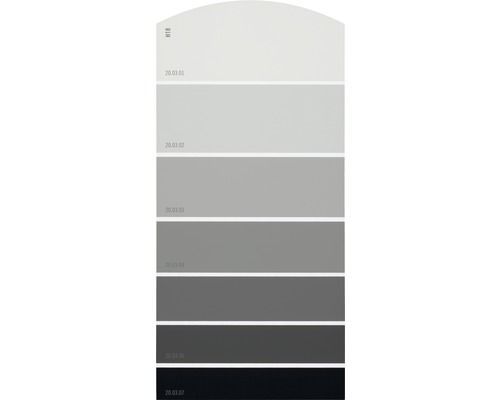 Farbmusterkarte Farbtonkarte H18 Farbwelt grau 21x10 cm