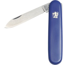 Taschenmesser mit blauem Griff und Klinge aus rostfreiem Stahl
