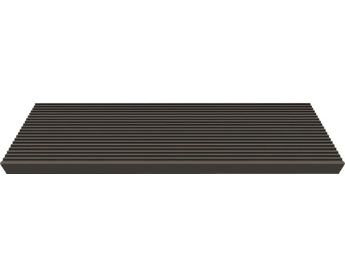 Einzelstufe für Außentreppe Pertura Tallis Trimax dunkelbraun 80x22x4 cm Gerillte Gummimatte