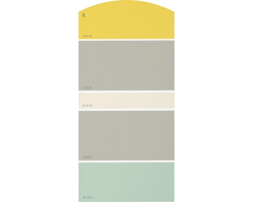 Farbmusterkarte Farbtonkarte J08 Farben für Körper, Geist & Seele - behaglich & entspannend 21x10 cm