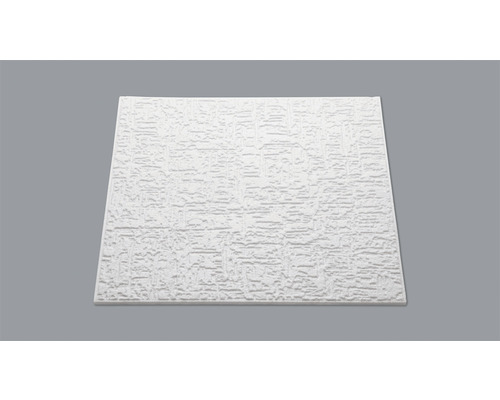 Deckenplatte T102 Rillenstruktur-Optik 50 x 50 x 1 cm 2 m² im Pack Styropor Deckenplatte mit Putzstruktur