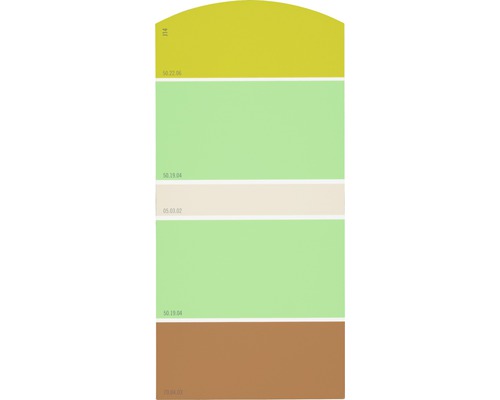Farbmusterkarte Farbtonkarte J14 Farben für Körper, Geist & Seele - anregend & aufbauend 21x10 cm