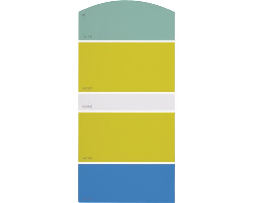 Farbmusterkarte Farbtonkarte J24 Farben für Körper, Geist & Seele - stimmungsvoll & aktivierend 21x10 cm