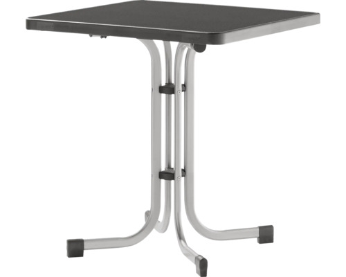 Gartentisch Sieger 231/A 70 x 70 cm graphit Gestell aus Stahl in graphit, Gartentischplatte aus Mecalit®-Pro in anthrazit Gartentisch Sieger 231/A 70 x 70 cm graphit Gestell aus Stahl in graphit, Gartentischplatte aus Mecalit®-Pro in anthrazit