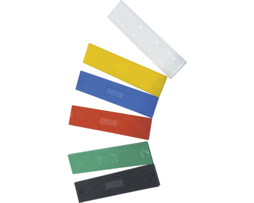 Kunststoff-Baukeile in verschiedenen Größen und Farben