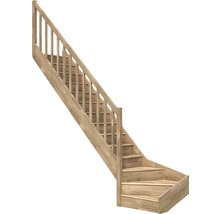Holztreppe mit Geländer für den Innenbereich