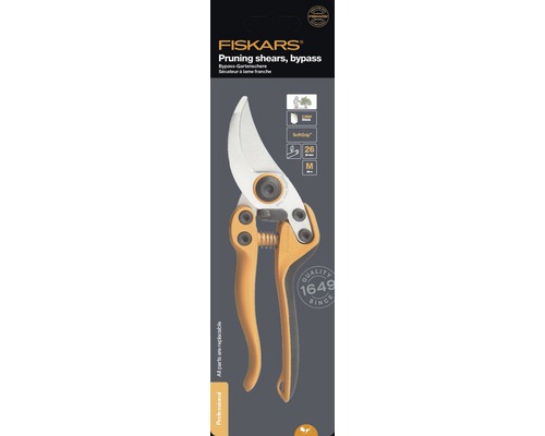 Fiskars Bypass Gartenschere mit Softgrip
