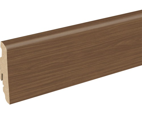 SKANDOR Sockelleiste Nußbaum elegant FU60L 19 x 58 x 2400 mm Sockelleiste aus Holz
