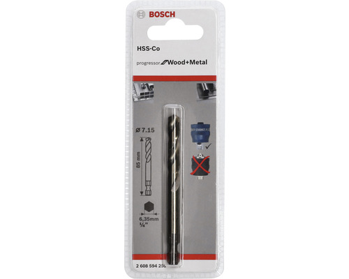 Bosch HSS-Co Bohrer, 7,15 mm Durchmesser, geeignet für Holz und Metall