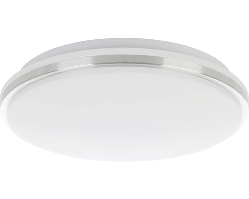 LED Deckenleuchte Metall/Kunststoff 18W 2000 lm 4000 K neutralweiß HxØ 65x340 mm weiß/nickel-matt mit Kristalleffekt LED Deckenleuchte Metall/Kunststoff 18W 2000 lm 4000 K neutralweiß HxØ 65x340 mm weiß/nickel-matt mit Kristalleffekt
