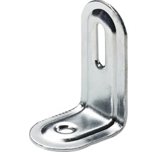 Winkelverbinder aus Metall mit einem Loch und einem Langloch zur Befestigung