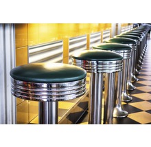 Fototapete Vlies 211039 Vintage Bar Stools 8-tlg. 400 x 260 cm