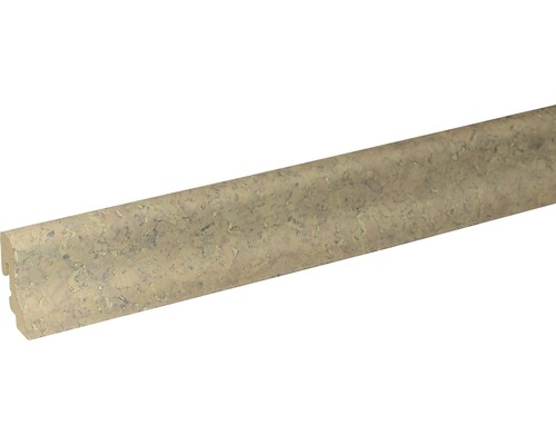 SKANDOR Sockelleiste Kork grob lackiert SU18L 18,5 x 38,5 x 2400 mm Fliesenbordüre mit Steindekor