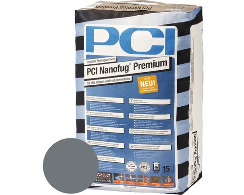 PCI Nanofug® Premium Variabler Flexfugenmörtel für alle Fliesen und Natursteine basalt 15 kg