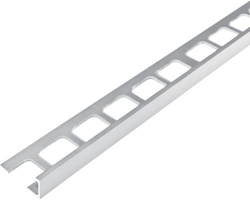 Winkelprofil Objekt-Fliesenschiene 10er Pack Alu 10 mm 300 cm Fliesenprofil aus Aluminium mit Aussparungen