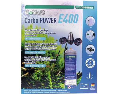 Dennerle Carbo Power E400 CO2 Düngeanlage für Aquarienpflanzen mit Einwegflasche Dennerle Carbo Power E400 CO2 Düngeanlage für Aquarienpflanzen mit Einwegflasche