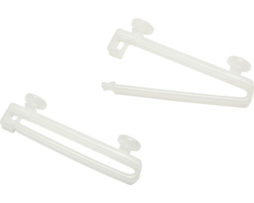 Zwei Gardinenröllchen aus Kunststoff