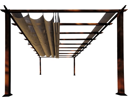 Pergola mit Stoffdach zur Beschattung