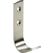 Einzelner Kleiderhaken aus Metall mit Befestigungslöchern
