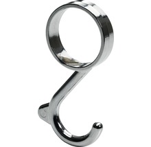 Haken für rundes Schrankrohr Ø 25 mm, verchromt