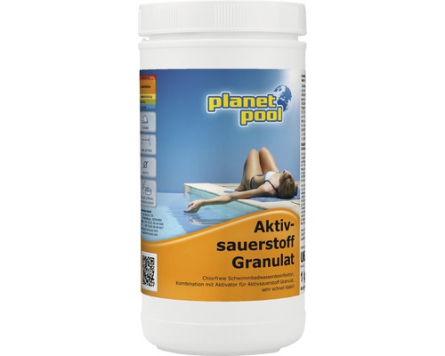 Aktivsauerstoff Granulat, 1 kg Planet Pool Aktivsauerstoff Granulat zur Desinfektion von Schwimmbadwasser