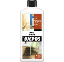 WEPOS Holz Seife Konzentrat, 1 Liter Flasche, zur Reinigung und Pflege von gewachstem und geöltem Holz und Kork