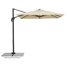 Freiarm-Sonnenschirm mit rechteckigem Schirm und Standfuß