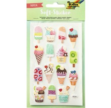 Packung Tropical Soft-Sticker mit Eisdessin von Folia Bringmann