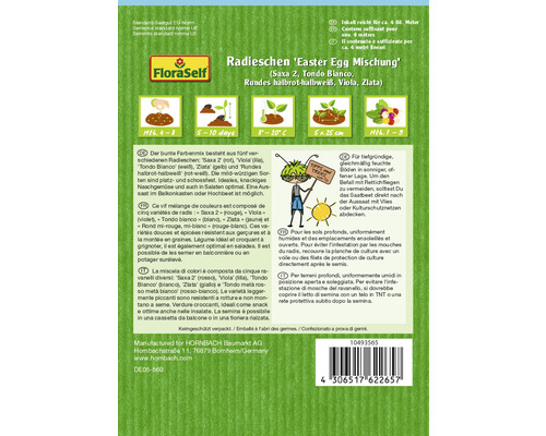 Radieschen ''Easter Egg Mischung'' Samenpackung
