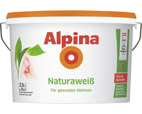 Alpina Naturaweiß Wandfarbe 2,5 l
