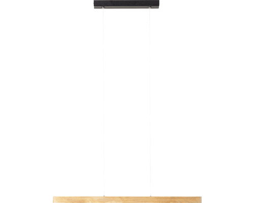 Hängelampe mit Holzoptik und rechteckiger Form