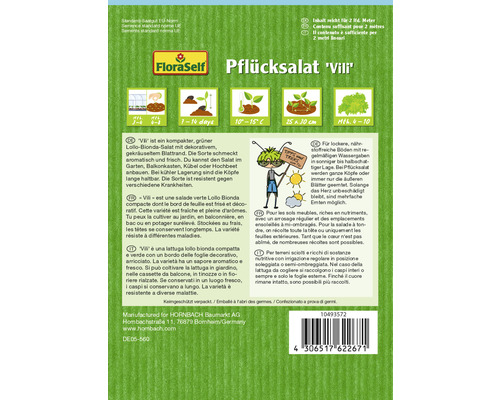 Pflücksalat Vili Samenpackung von FloraSelf