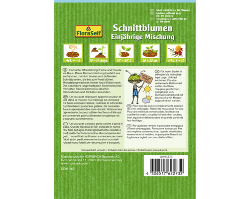 Samenpackung Schnittblumen einjährige Mischung FloraSelf