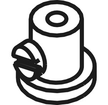 Symbol für Toilettenpapierhalter zur Wandmontage