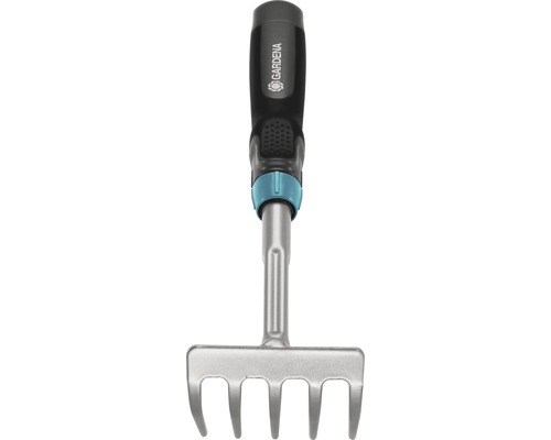 Gardena Handrechen aus Metall mit fünf Zinken und ergonomischem Griff