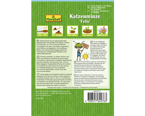Verpackung Katzenminze Felix Samen