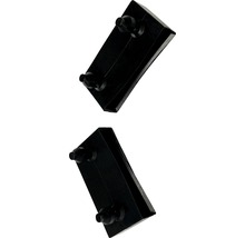 Zwei schwarze Gerätefüße zur Geräteaufstellung