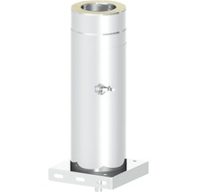 Edelstahl-Abgasrohr mit Fußplatte für Kamin